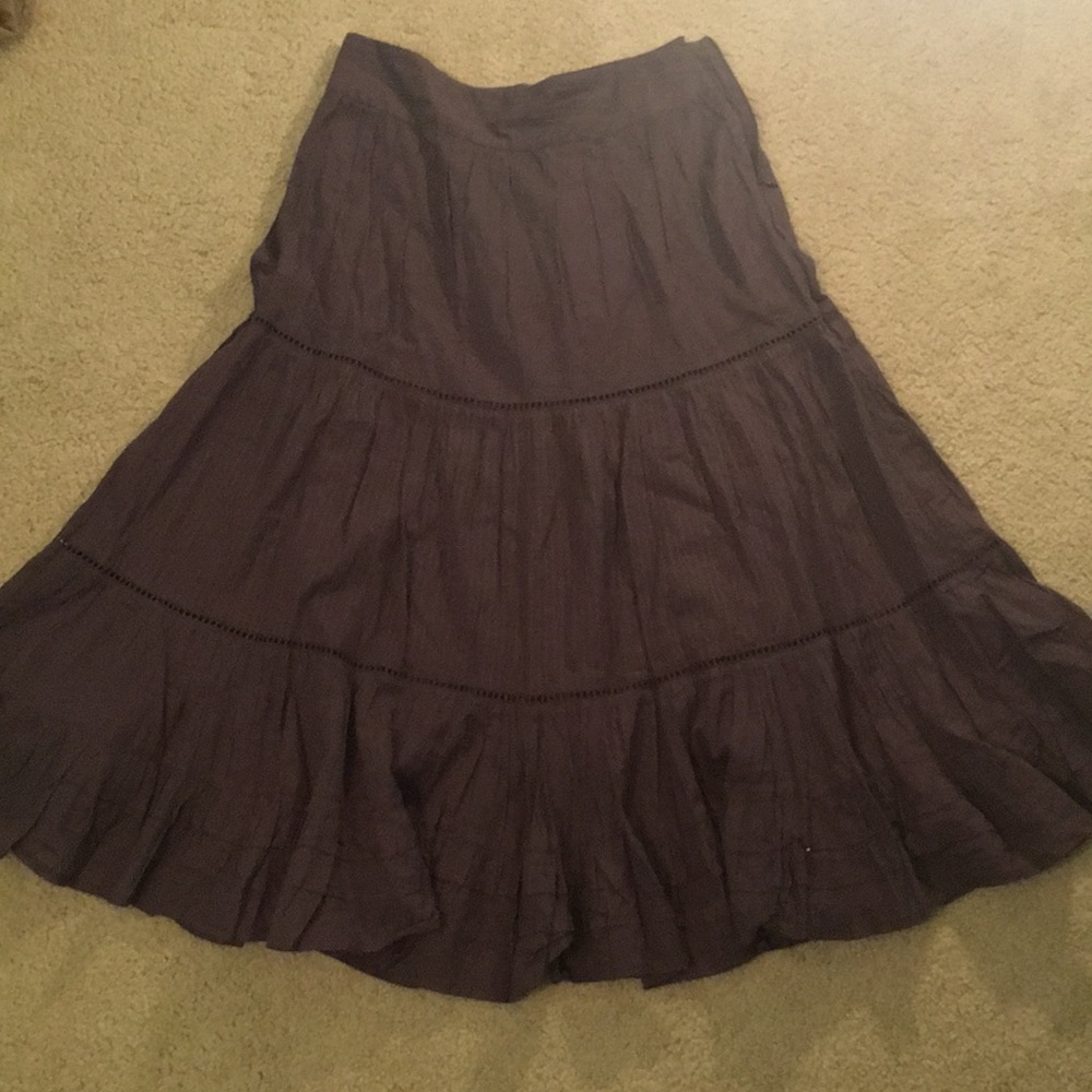Grey boho skirt